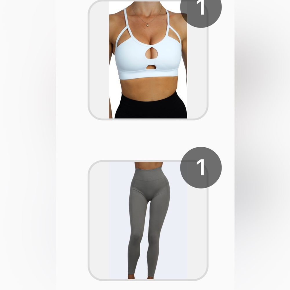 BNWT Keep That Pump Ultra Seamless Booty Lifting Leggings & Cut Out Bra